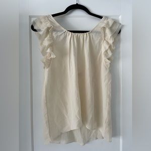 Cream Silk Wilfred Low Back Blouse
